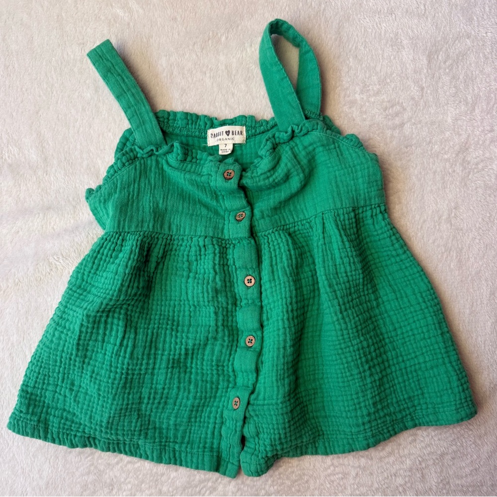 Rabbit + Bear Organic peplum sleeveless top